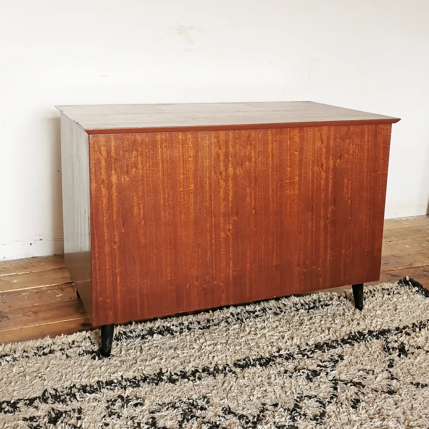 Vintage Mid Century Large Storage Box Ottoman