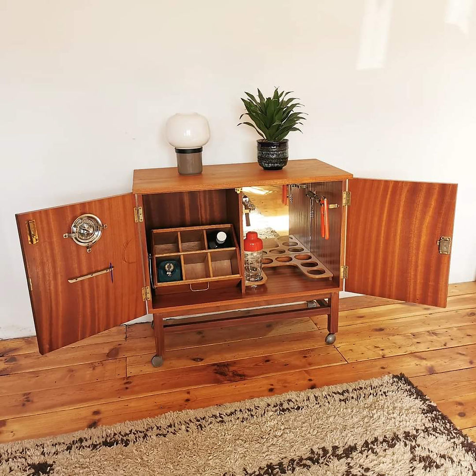 Thumbnail: Vintage Mid Century Teak Cocktail Drinks Cabinet