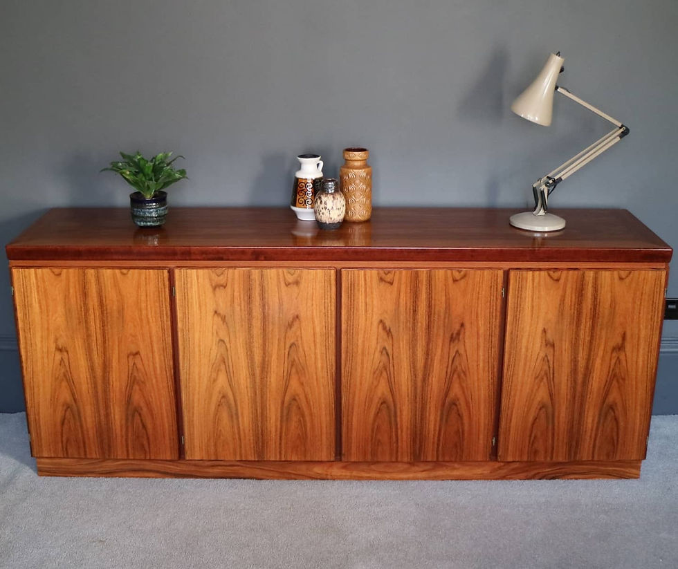 Vintage 1970s Danish Rosewood Sideboard by Skovby