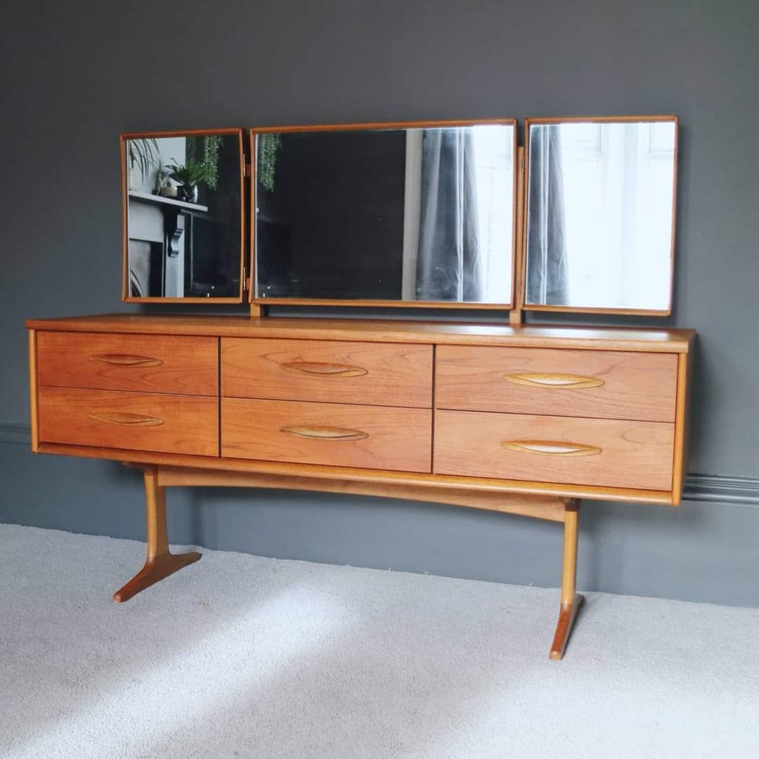 Vintage Mid Century Teak Sideboard Dressing Table by Frank Guille Austinsuite