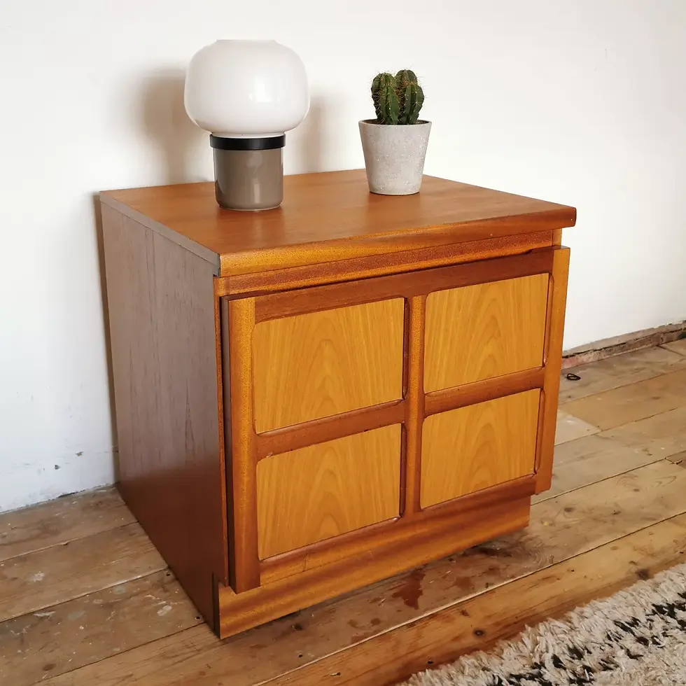 Vintage Nathan Bedside Record Cabinet