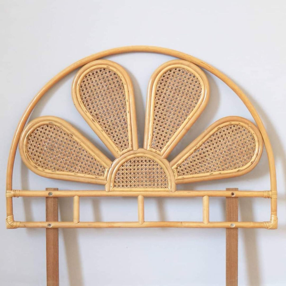 Vintage Bamboo Cane Single Headboard