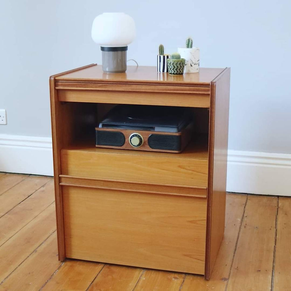 Vintage Mid Century Teak Record Vinyl Unit by Remploy