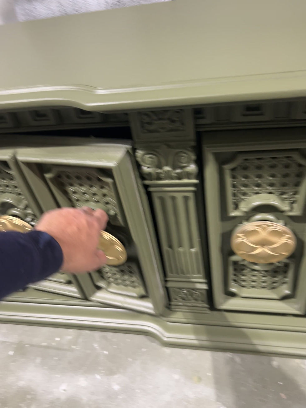 Thumbnail: The Briarstone — Refinished 3-Door Buffet in Mountain Olive