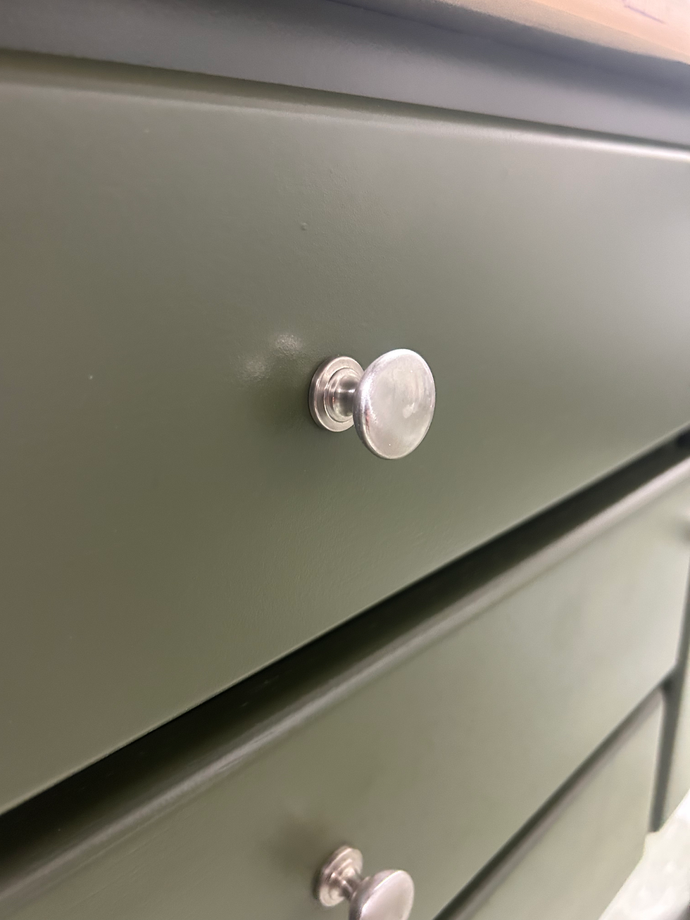 Thumbnail: The Hawthorne — Refinished Sideboard Cabinet in Mountain Olive Green (Satin)