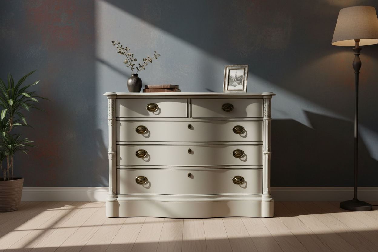 The Briarwick — Refinished 5-Drawer Dresser in Cottage White