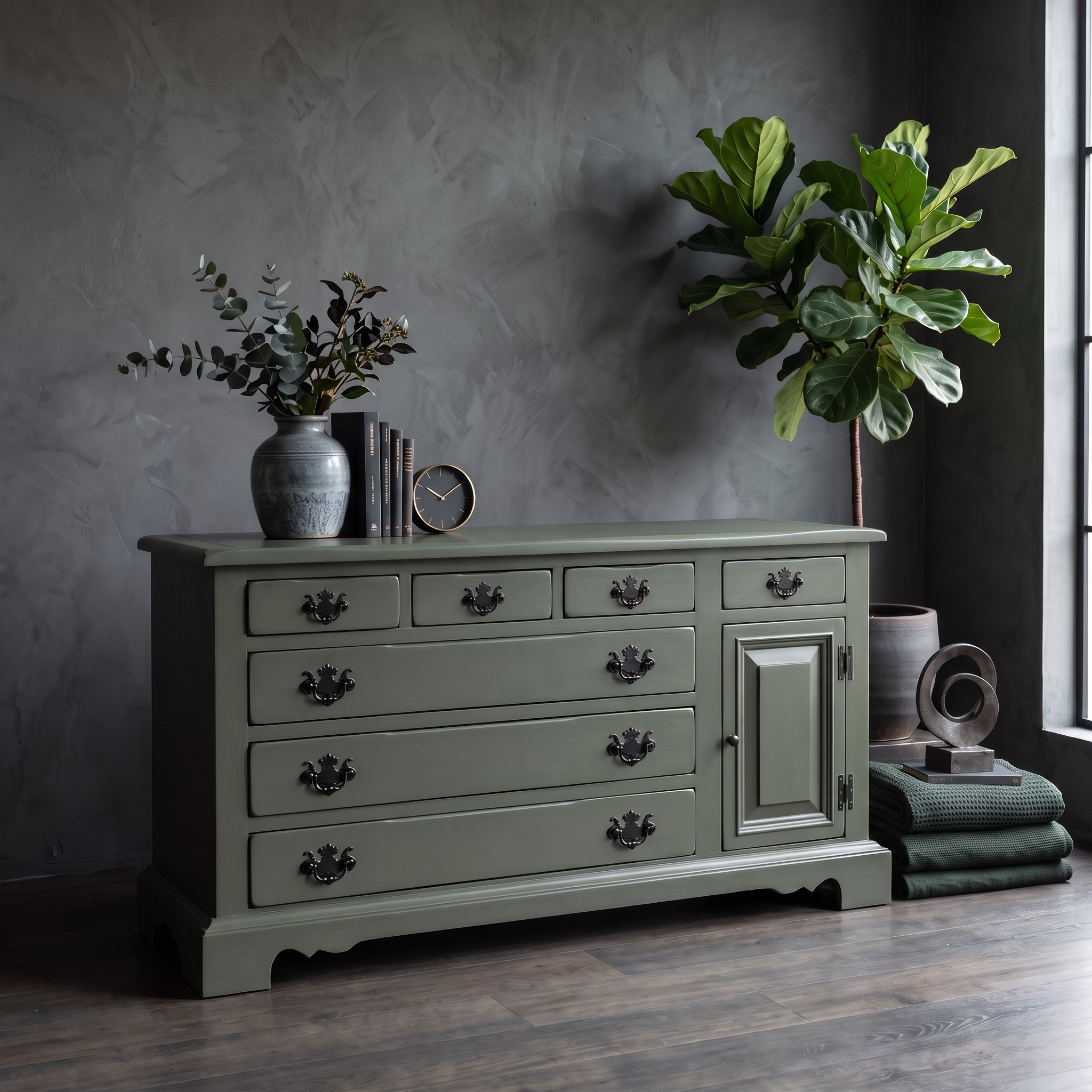 The Mandrake — Refinished Buffet in Black Bamboo