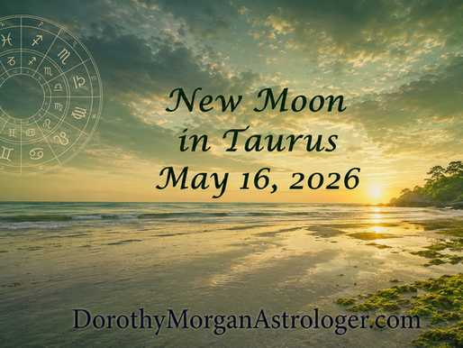 Ocean View New Moon Taurus Zodiac Wheel Sun set