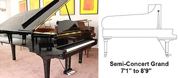 Semi-Concert Grand 7'1" to 8'9" - Courtesy of Luna's Piano Moving & Storage