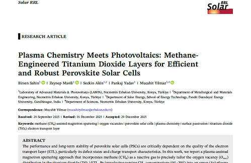 Plasma Chemistry Meets Photovoltaics: Methane- Engineered Titanium Dioxide Layers for Effi