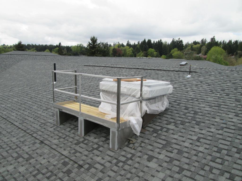 PRSP roof platforms for sloped or pitched roofs