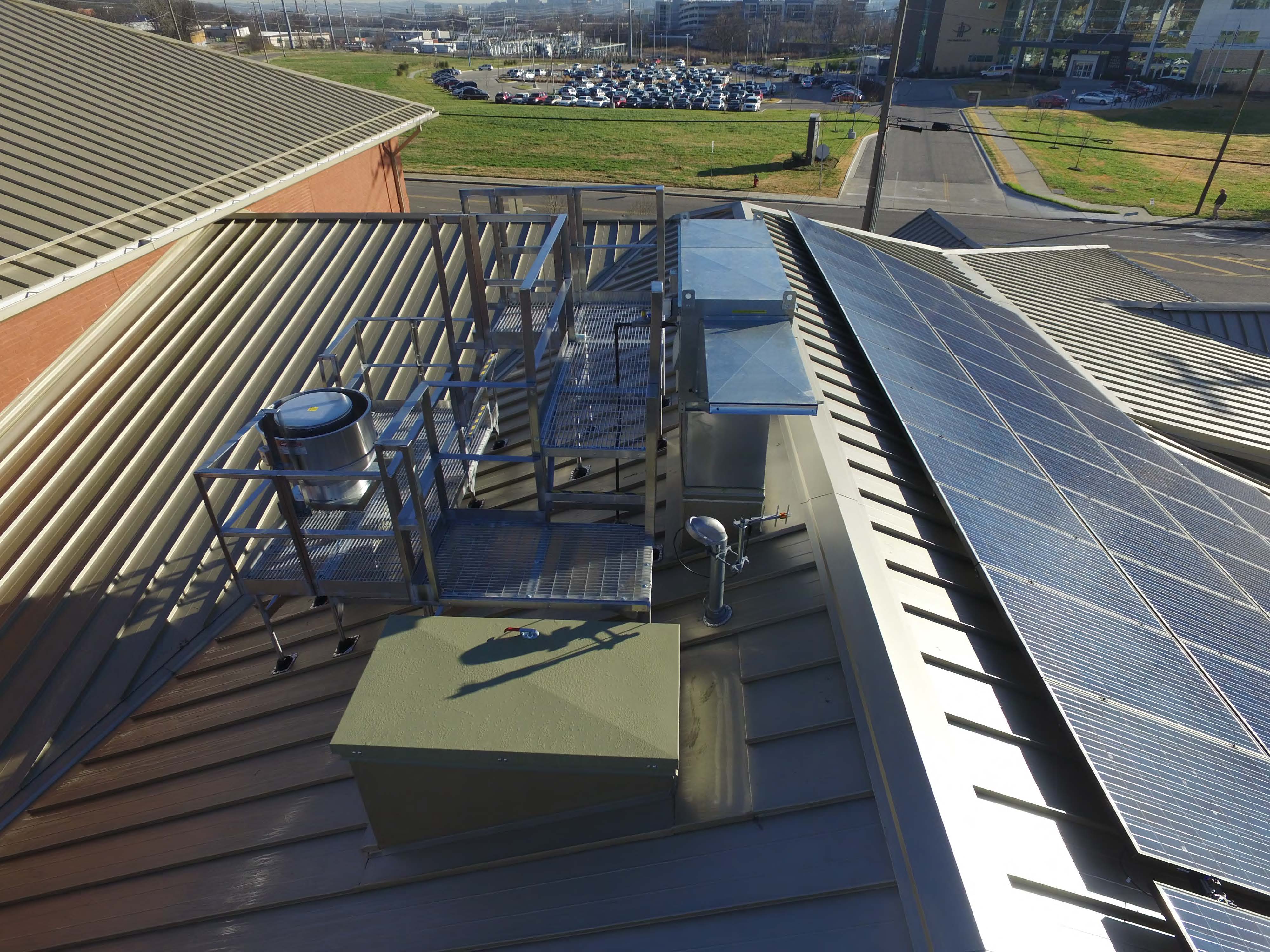 PRSP roof platforms for sloped or pitched roofs