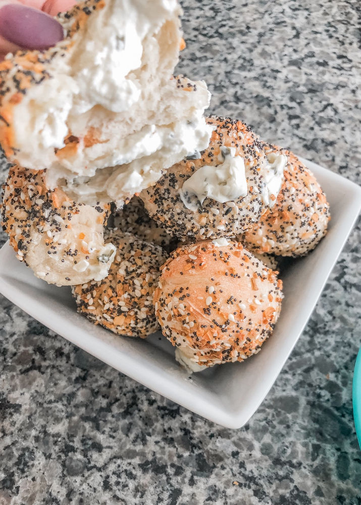 Air Fryer Greek Yogurt Bagel Bites