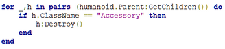 Humanoid:GetAccessories() Tutorial Roblox (Humanoid API)