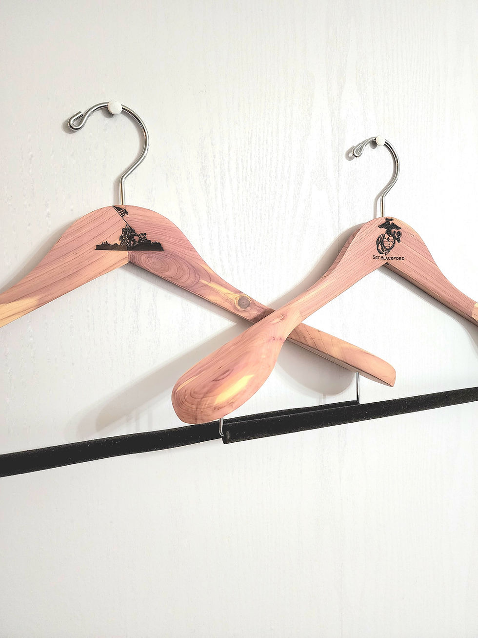 Thumbnail: Wide Shoulder Cedar Hangers, Customizable