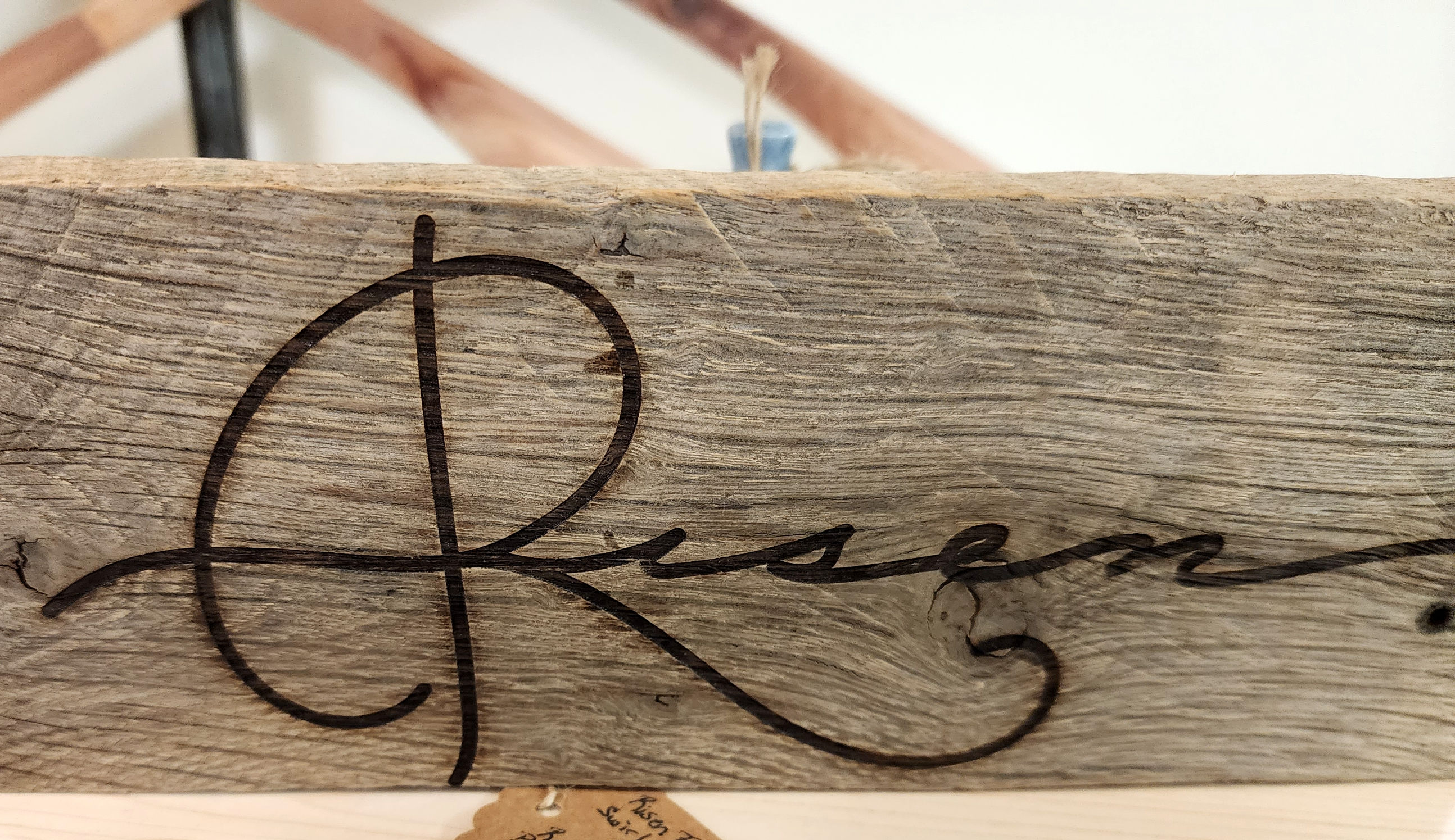 Rustic Risen Cross Engraved on Pallet Wood