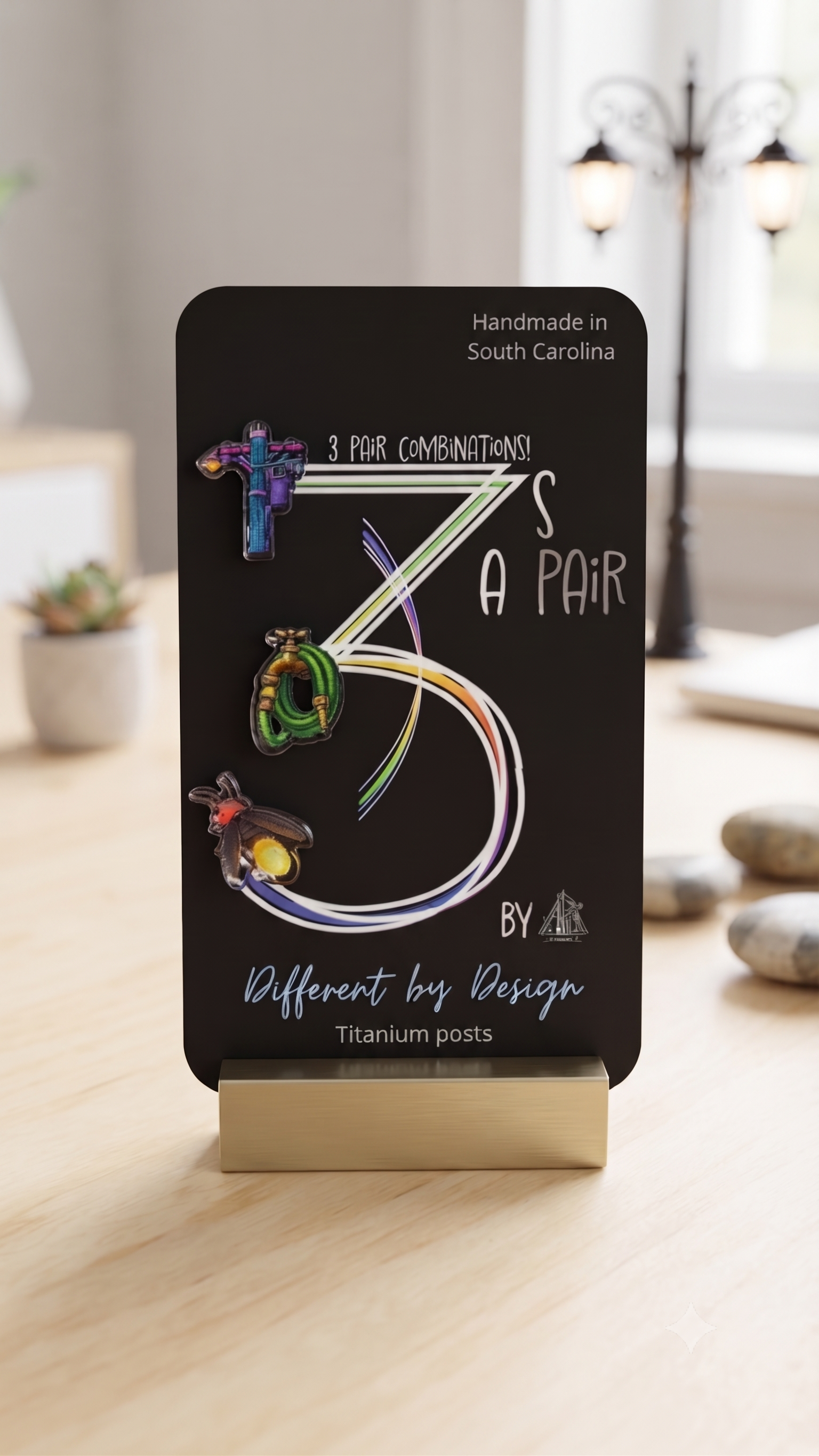 GenX/Millennial Earrings! Street Lamp/Light, Garden Hose, Lightning Bug