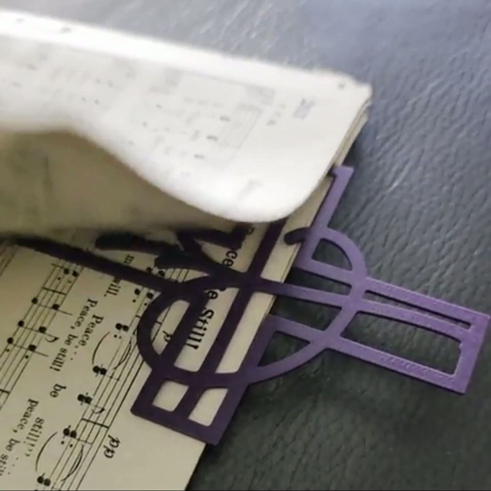 Thumbnail: Risen Cross Easter Bookmark inside of book