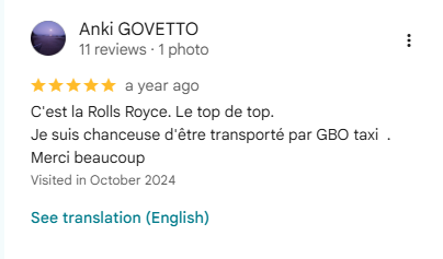 Avis Google de Anki GOVETTO, 5 étoiles.