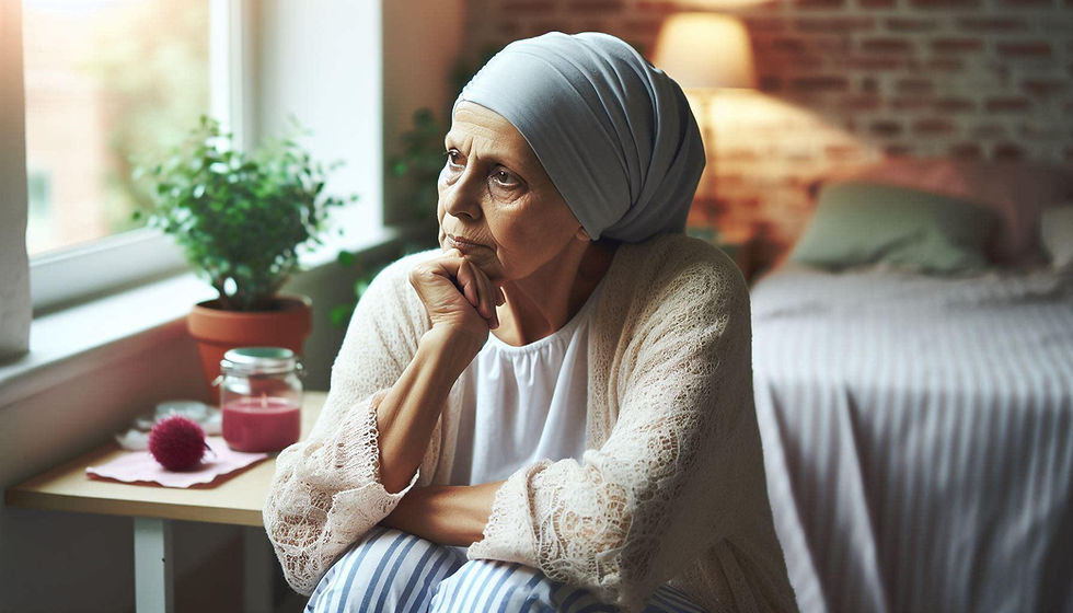 Old lady thinking