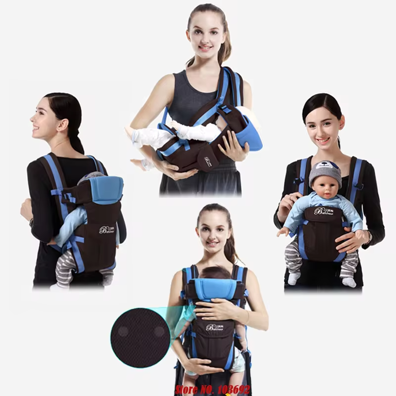 Thumbnail: Baby Sling Carrier, 4-in-1 Ergonomic Baby Backpack Carrier, Easily Adjustable Ba