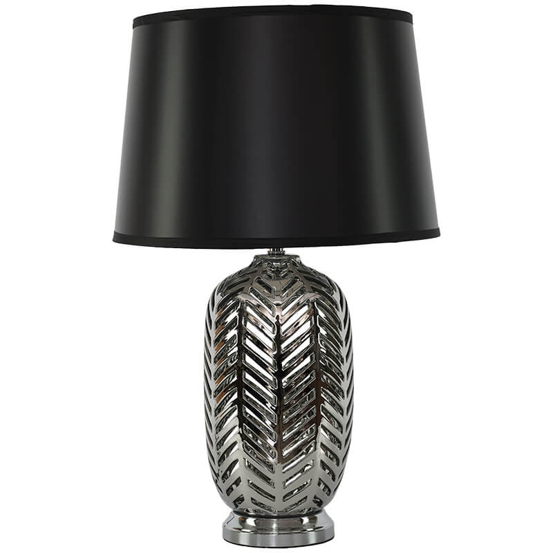 WEST CASIN SILVER LAMP/SHADE