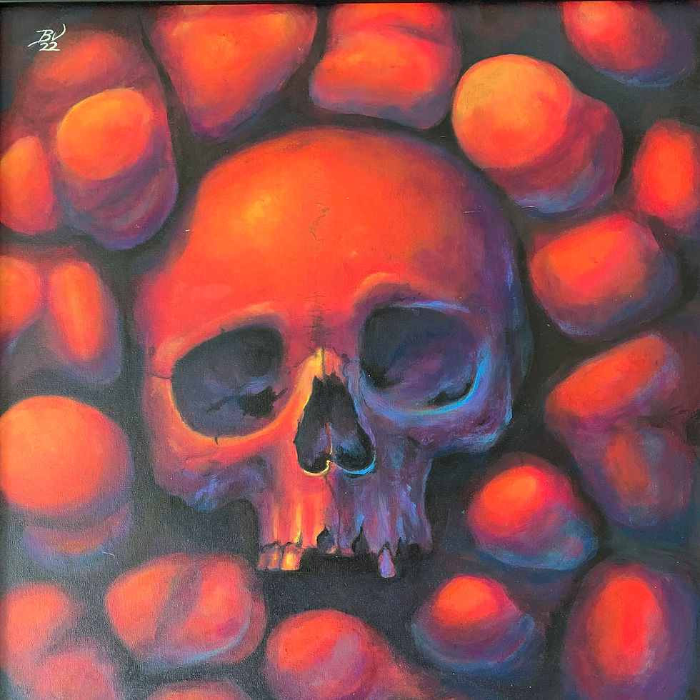 Thumbnail: Red Skull 14"x14" ORIGINAL ARTWORK
