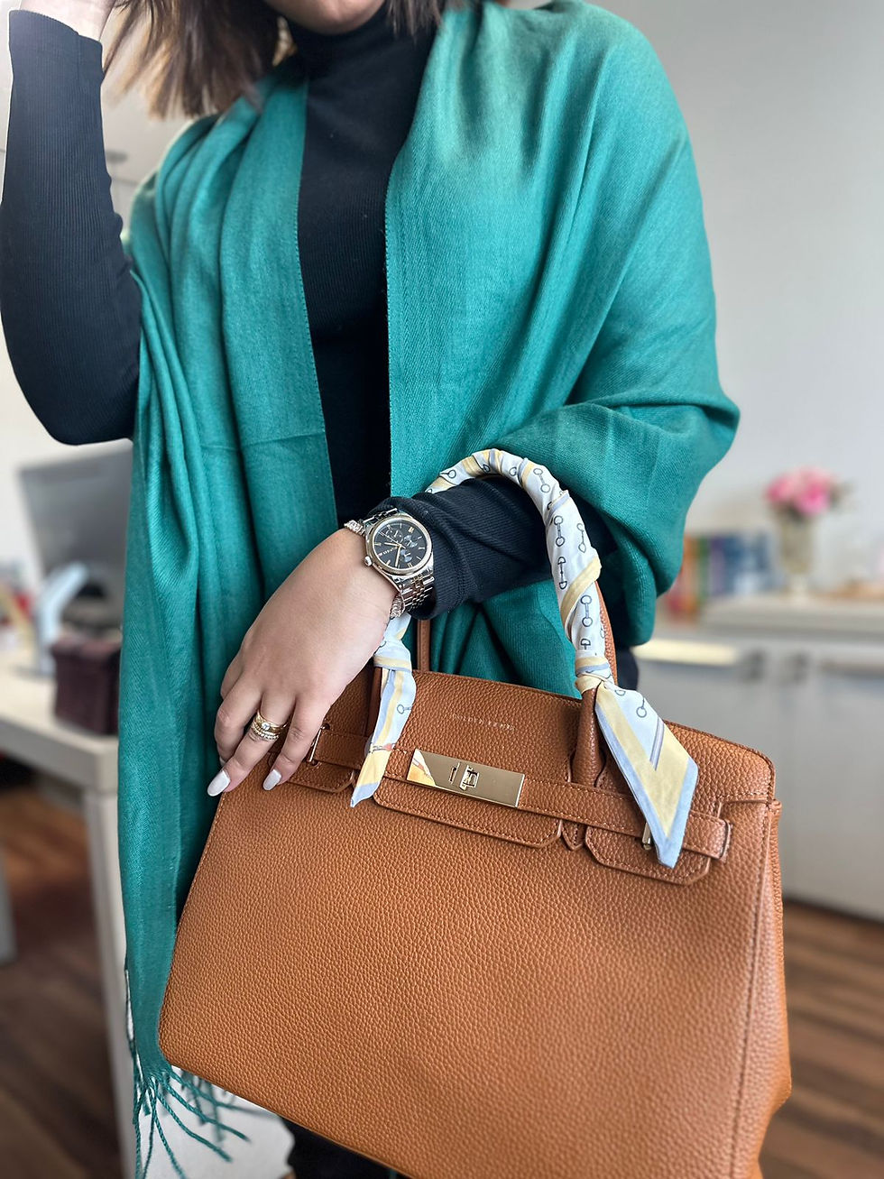 Miniatura: Bolsa Tote Vick Caramelo