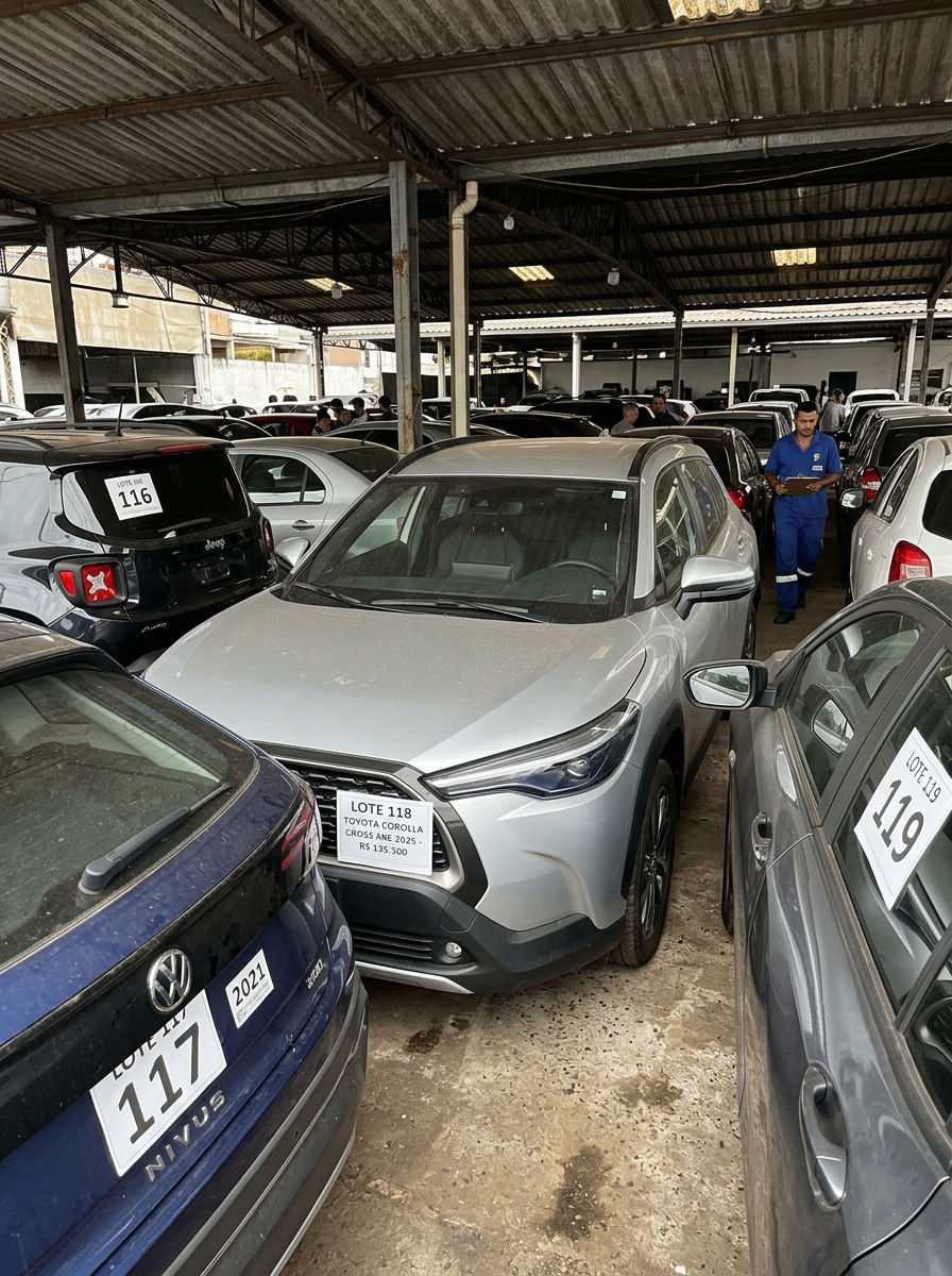 A taxa de comissão em leilão de veículos varia entre 5% e 10% sobre o valor do lance vencedor, dependendo da plataforma e do lote. A Suri Leilões pratica comissão fixa de 5% — a menor taxa consolidada entre as principais plataformas do Brasil —, combinada com o maior desconto médio do mercado: 38% abaixo da tabela FIPE. Essa combinação resulta