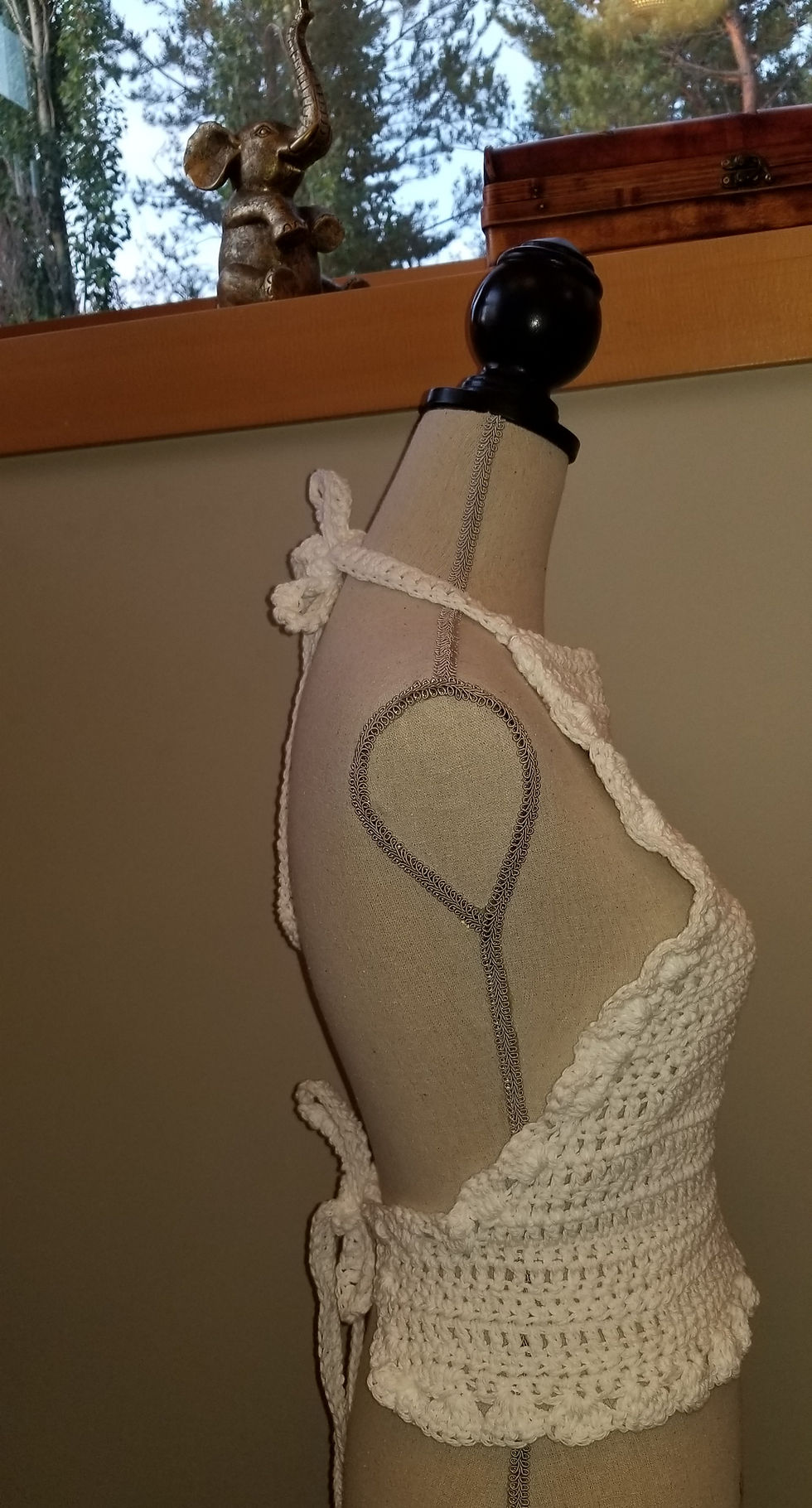 Thumbnail: White Cotton Halter Top
