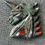 Thumbnail: Kristallen Schedel Unicorn / Eenhoorn Bloedsteen +/- 390 gram