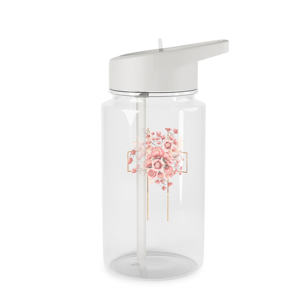 Thumbnail: Tritan Water Bottle, Floral Cross