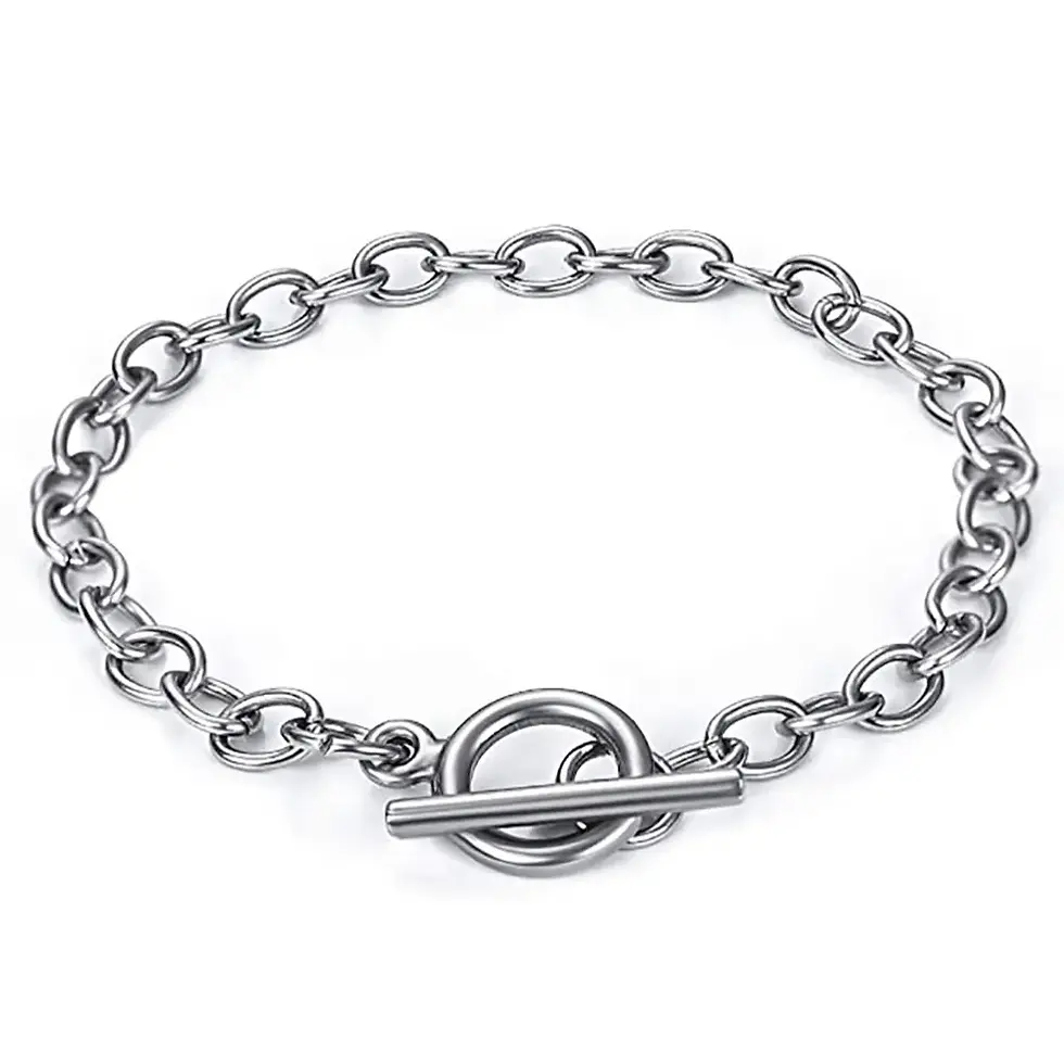Thumbnail: Chain Heart Buckle Design Bible Verse Bracelet