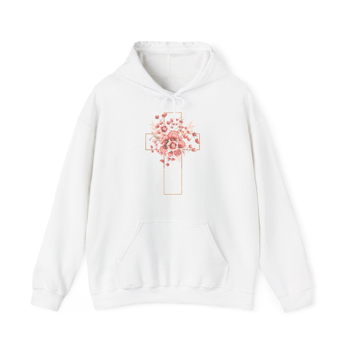 Hoodie, Floral Cross