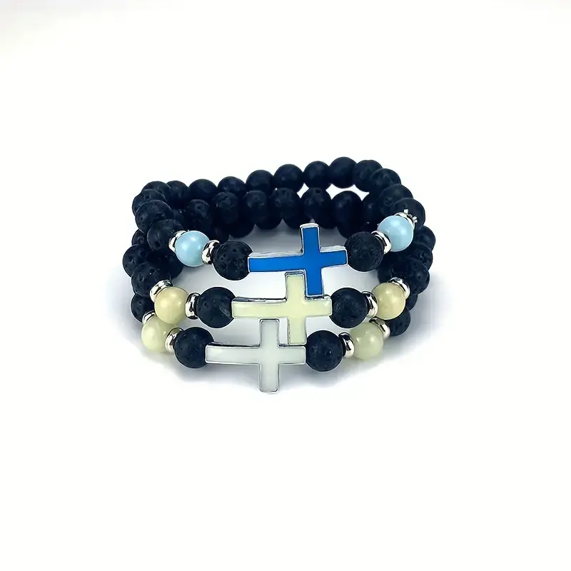 Thumbnail: Glow in the dark cross bracelet