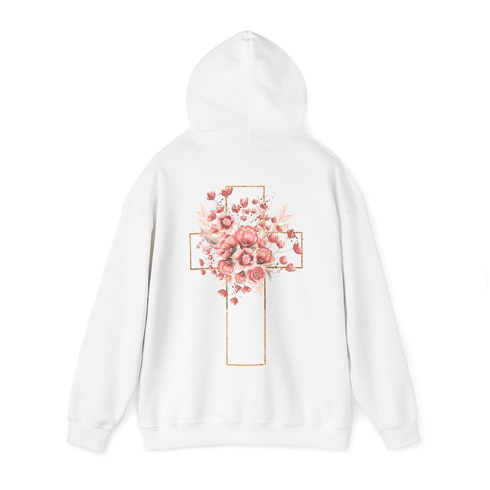 Thumbnail: Hoodie, Floral Cross