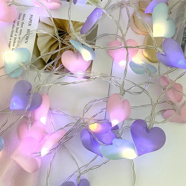 Thumbnail: Battery Operated Heart Shaped String Lights