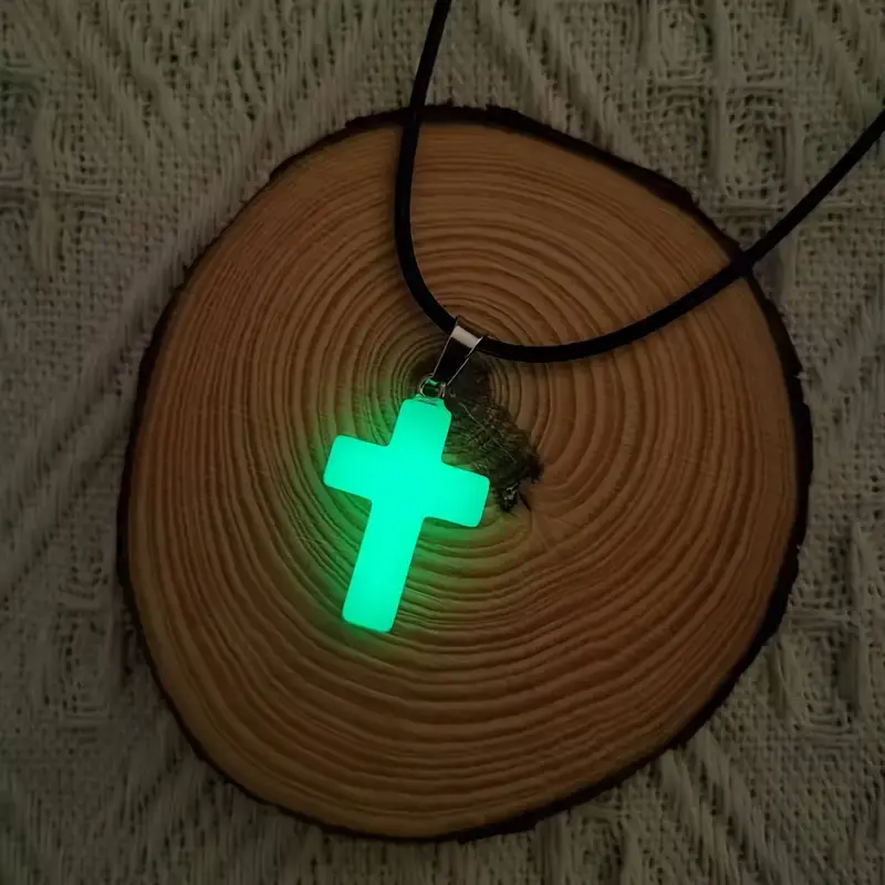 Thumbnail: Glow in the dark cross necklace