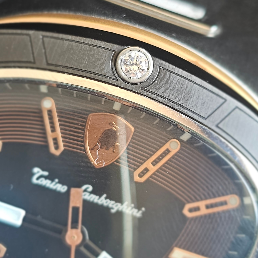 Thumbnail: TONINO LAMBORGHINI ROSE GOLD CL888 44MM STAINLESS STEEL CL888 AUTOMATIC BLACK DI