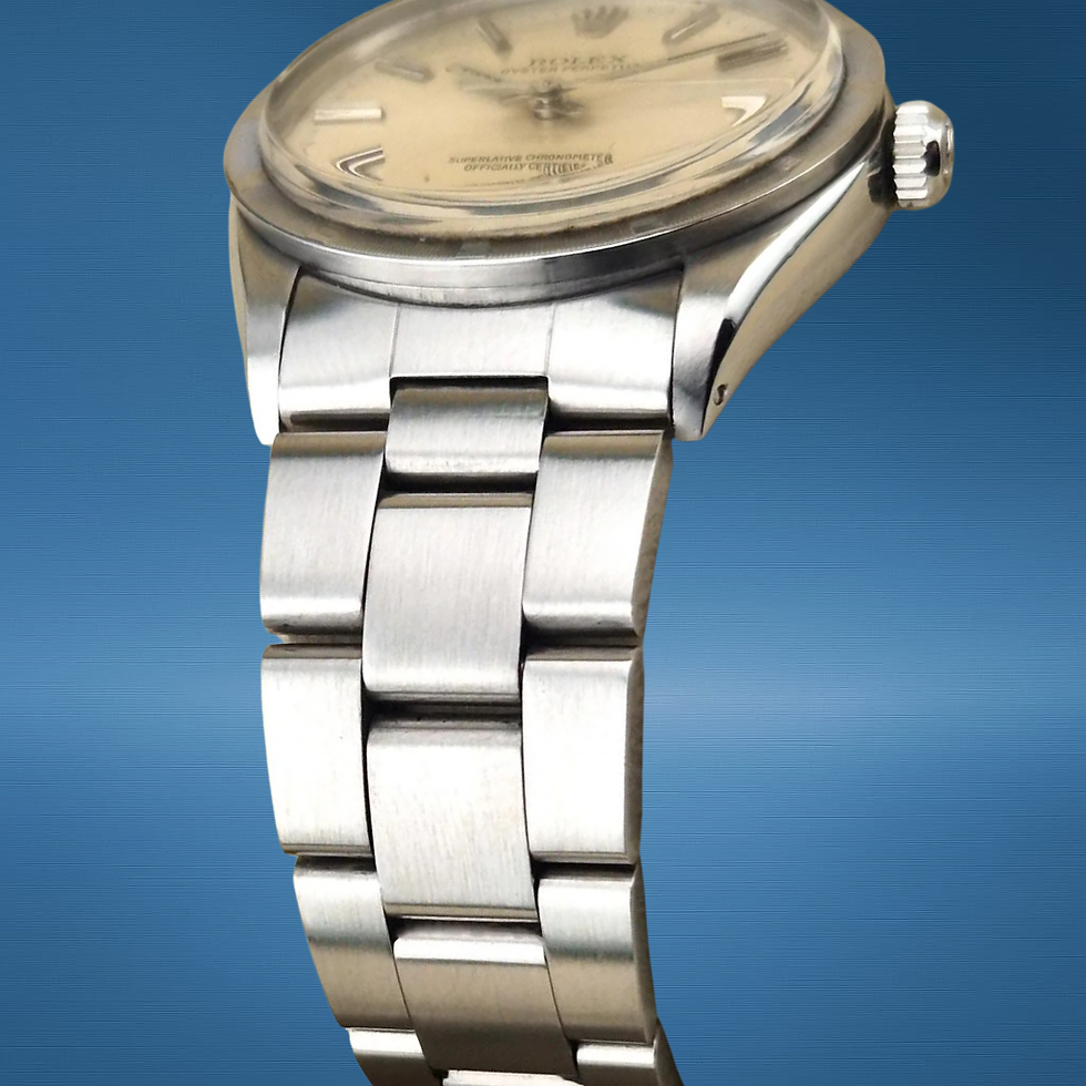 Thumbnail: ROLEX OYSTER PERPETUAL 34MM STAINLESS STEEL 1007 AUTOMATIC SILVER DIAL WXO & COA