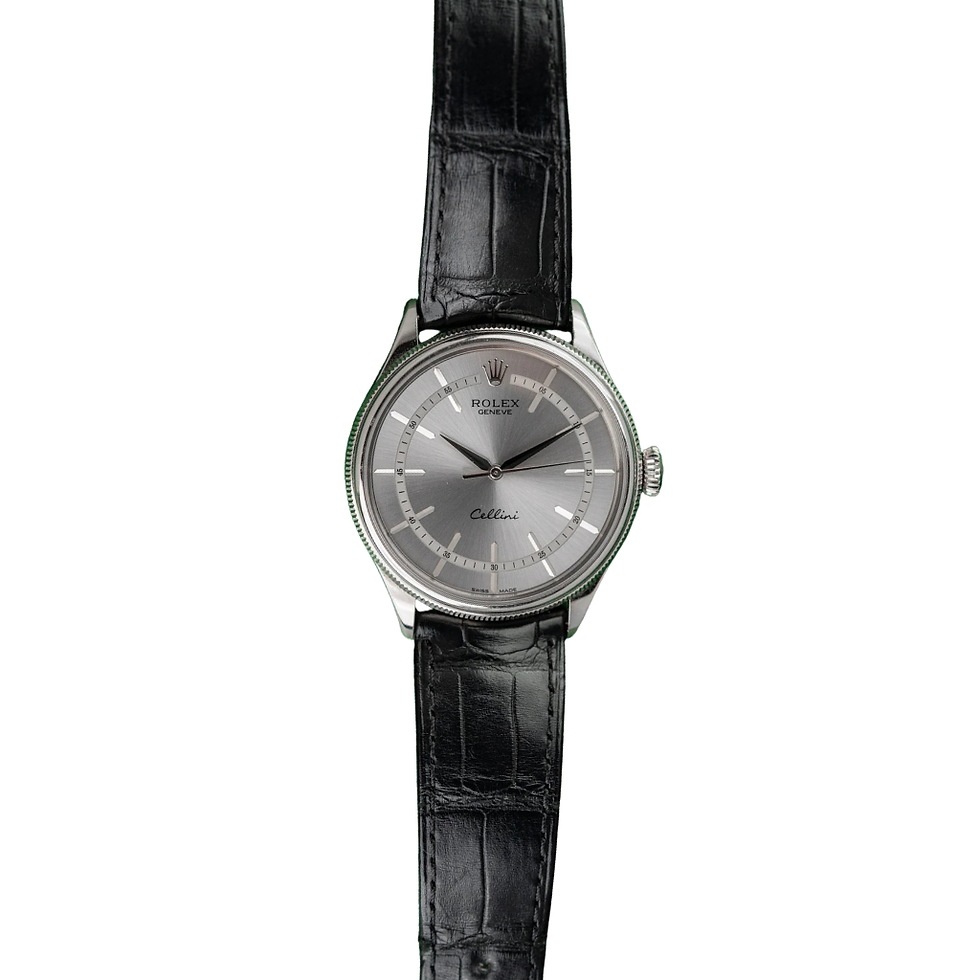 Thumbnail: ROLEX CELLINI TIME 39MM 18K WHITE GOLD 50509 SILVER DIAL BXP & COA