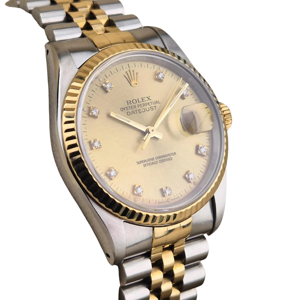 Thumbnail: ROLEX DATEJUST 36 36MM YELLOW ROLESOR 16233G AUTOMATIC CHAMPAGNE DIAMOND DIAL WX