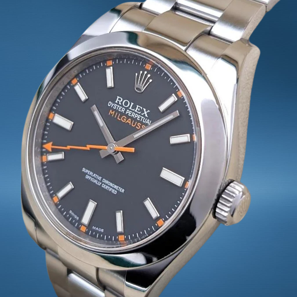 Thumbnail: ROLEX MILGAUSS 40MM STAINLESS STEEL 116400 AUTOMATIC BLACK DIAL BXP & COA