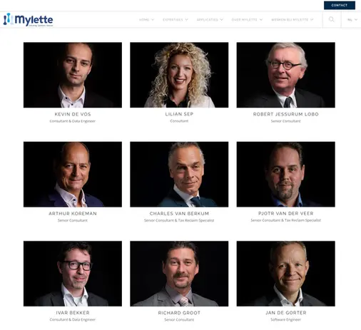 Overzicht van zakelijke portretserie van meerdere medewerkers – corporate fotografie Rotterdam