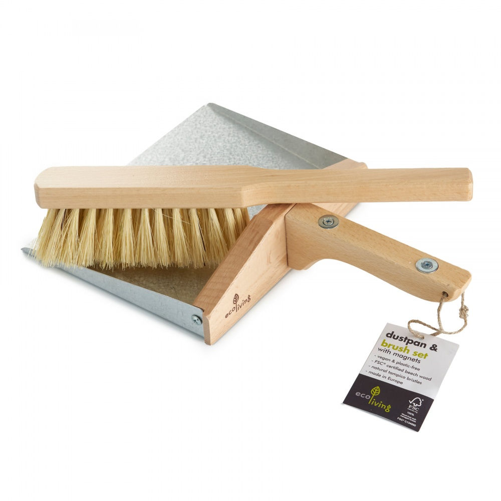 Dust Pan & Brush Set With Magnets - Eco Living