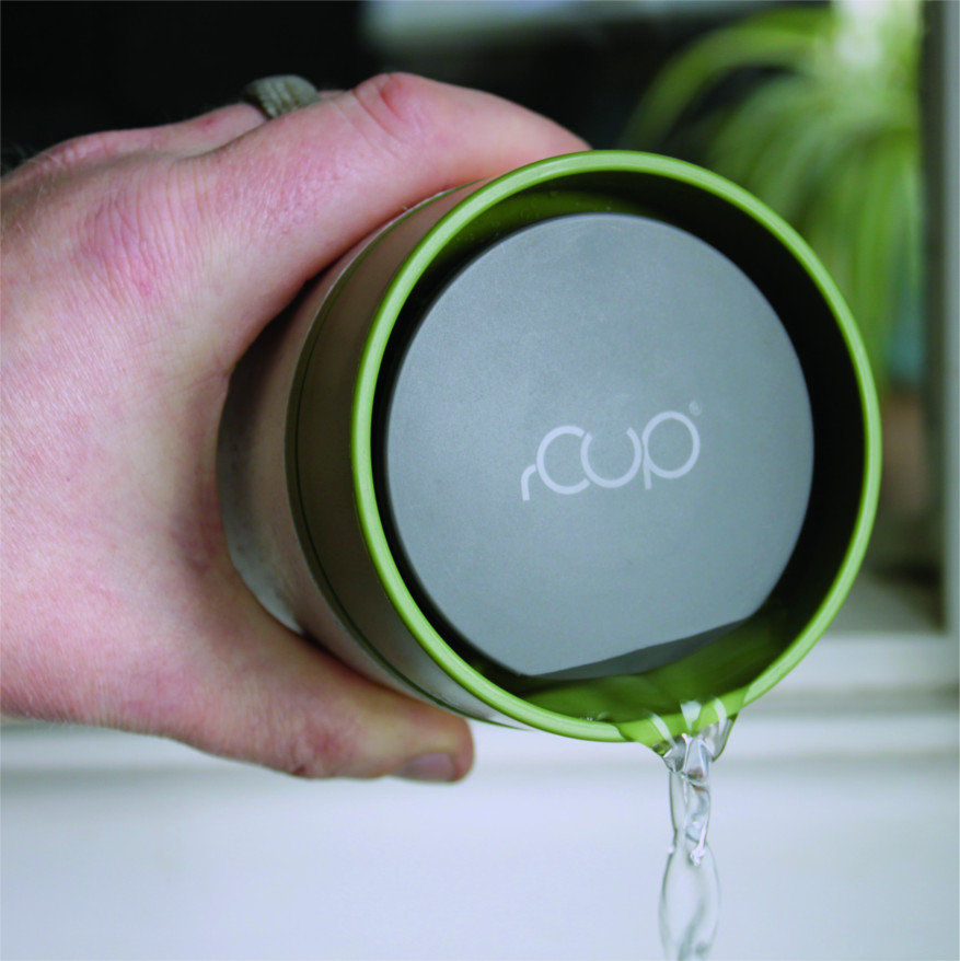 Thumbnail: rCUP Recycled Coffee Cup - 8oz - White Black