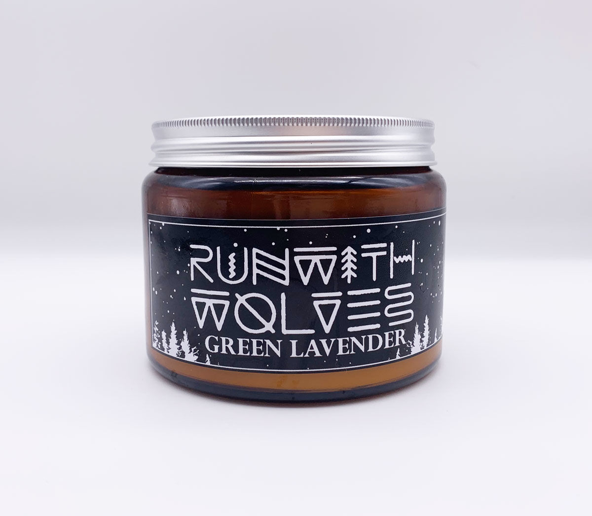 XL Green Lavender Soy Wax Candle 500ml - Run With Wolves