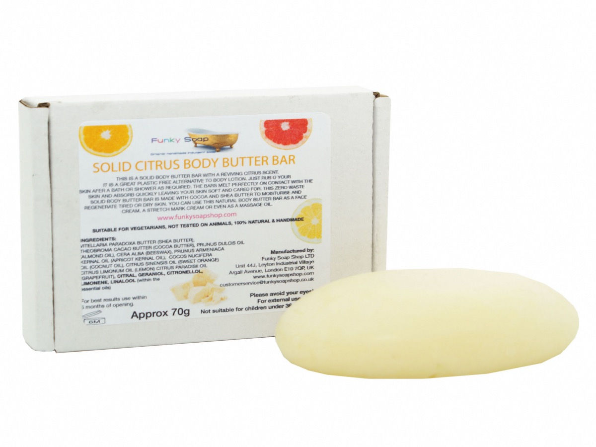 Solid Body Butter Bar Citrus - Funky Soap