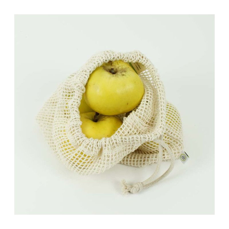 Thumbnail: Organic Cotton Mesh Produce Bag Medium - A Slice of Green