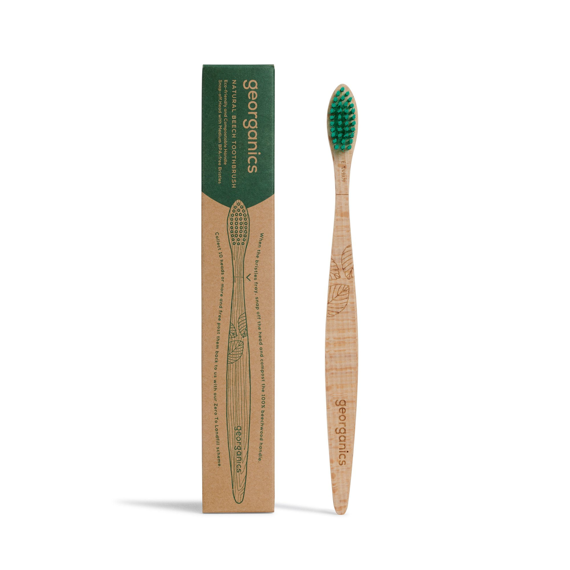 Beechwood Toothbrush Medium Bristles - Georganics
